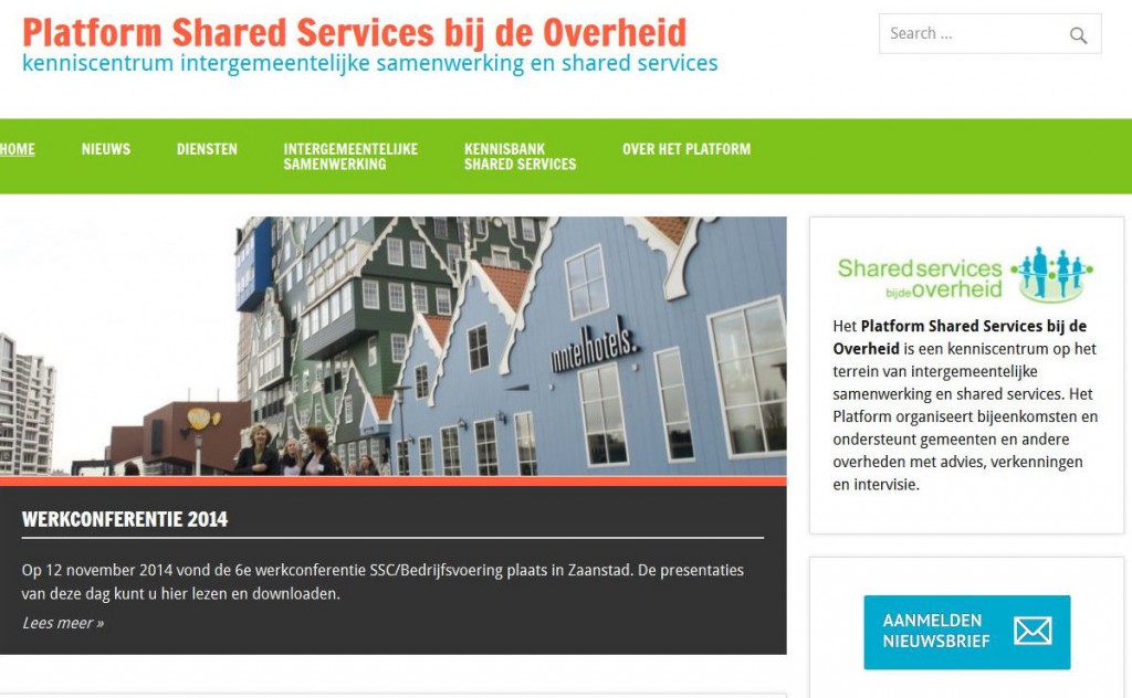 Platform Shared Services bij de Overheid' - www_sharedservicesbijdeoverheid_nl